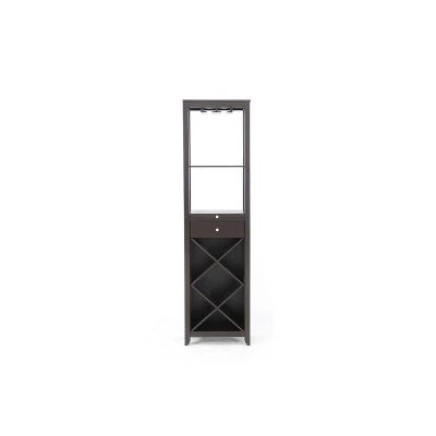Austin Wood Modern Wine Tower Dark Brown - Baxton Studio 3 Austin Wood Modern Wine Tower Dark Brown - Baxton Studio