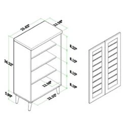 Salma Wood 2 Door Shoe Storage Cabinet Dark Brown - Baxton Studio -Home Furniture Shop-Baxton Studio GUEST ed254f38 776e 41d9 9438 e8a68b4ec23c