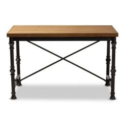 Baxton Studio Verdin Wood Finished Criss Cross Desk Bronze - BaxtonStudio 15 Baxton Studio Verdin Wood Finished Criss Cross Desk Bronze - BaxtonStudio -Home Furniture Shop-Baxton Studio GUEST ed76c5ab 4e41 4724 a30d 0a9f8245622f