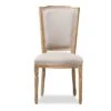 Cadencia French Vintage Cottage Weathered Oak Wood Finish And Fabric Upholstered Dining Side Chair - Beige - Baxton Studio -Home Furniture Shop-Baxton Studio GUEST eeb22aa3 0696 4ba6 a689 d2c9296bb4eb