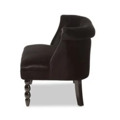 Flax Victorian Style Contemporary Velvet Fabric Upholstered 2 Seater Loveseat Black - Baxton Studio 13 Flax Victorian Style Contemporary Velvet Fabric Upholstered 2 Seater Loveseat Black - Baxton Studio -Home Furniture Shop-Baxton Studio GUEST eee2fa49 472a 409b 95f5 e863292e8624