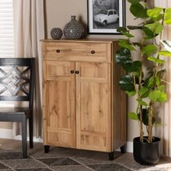 Glidden Wood 1 Drawer Shoe Storage Cabinet Oak Brown - Baxton Studio 19 Glidden Wood 1 Drawer Shoe Storage Cabinet Oak Brown - Baxton Studio -Home Furniture Shop-Baxton Studio GUEST efa672d6 f9e8 48ab 9e34 ca9931ccb33f