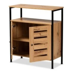 Vander Wood And Metal 2 Door Shoe Cabinet Oak Brown/Black - Baxton Studio 14 Vander Wood And Metal 2 Door Shoe Cabinet Oak Brown/Black - Baxton Studio -Home Furniture Shop-Baxton Studio GUEST f023ac16 a673 458f ac85 01a07b944852