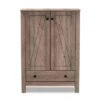 Derek Wood 1 Drawer Shoe Cabinet-Oak - Baxton Studio -Home Furniture Shop-Baxton Studio GUEST f03f82e2 dfe3 4788 8735 517fd31ebe4e
