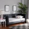 Cora Velvet Fabric Upholstered And Wood Daybed - Baxton Studio -Home Furniture Shop-Baxton Studio GUEST f07e3655 e9b2 427a 83a1 e2a27d6ee24c
