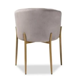 Ballard Velvet Fabric Upholstered Metal Dining Chair - Baxton Studio -Home Furniture Shop-Baxton Studio GUEST f097e11b 3530 4565 b704 df35966cd93f