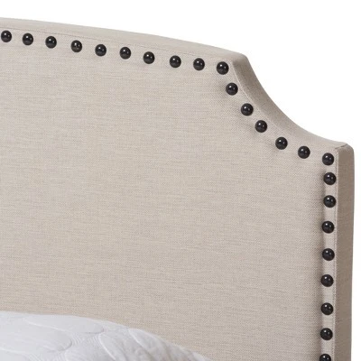 Odette Modern And Contemporary Fabric Upholstered Bed Light Beige - Baxton Studio 5 Odette Modern And Contemporary Fabric Upholstered Bed Light Beige - Baxton Studio - Image 3