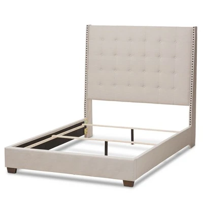 Georgette Modern And Contemporary Fabric Upholstered Bed - Baxton Studio 4 Georgette Modern And Contemporary Fabric Upholstered Bed - Baxton Studio - Image 2