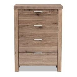 Laverne Modern And Contemporary Oak Finished 4 Drawer Chest Brown - Baxton Studio -Home Furniture Shop-Baxton Studio GUEST f1d03fa7 85fd 470b 99ff 70c38a8553c6