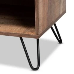 Iver 1 Door Wood TV Stand For TVs Up To 50" Rustic Oak/Dark Brown - Baxton Studio -Home Furniture Shop-Baxton Studio GUEST f263dfb0 8bd9 4da4 aaa6 221b395bbe1b