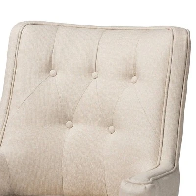 2pc Aldon Upholstered And Wood Bar Stool Set - Baxton Studio 5 2pc Aldon Upholstered And Wood Bar Stool Set - Baxton Studio - Image 3