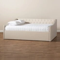 Haylie Upholstered Daybed - Baxton Studio 15 Haylie Upholstered Daybed - Baxton Studio -Home Furniture Shop-Baxton Studio GUEST f314607c 5ebd 49f4 acfa 997c90d9cfb9