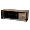 Connell Two-Tone Wood And Metal 2 Door TV Stand For TVs Up To 40" Natural Brown/Black - Baxton Studio -Home Furniture Shop-Baxton Studio GUEST f3e0a415 26b0 46de a6e9 748cb985b687