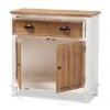Glynn Wood 2 Door Storage Cabinet White/Brown - Baxton Studio -Home Furniture Shop-Baxton Studio GUEST f3f6fd4a bd3c 4ea2 8bd4 bda2f44b083a