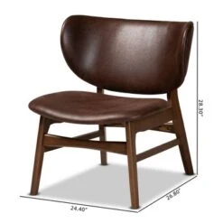 Marcos Faux Leather And Wood Living Room Accent Chair Dark Brown/Walnut Brown - Baxton Studio 17 Marcos Faux Leather And Wood Living Room Accent Chair Dark Brown/Walnut Brown - Baxton Studio -Home Furniture Shop-Baxton Studio GUEST f481411d 0fd4 4578 9546 a2ce53097a3e