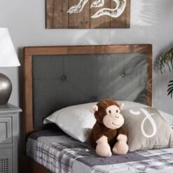 Abner Fabric Upholstered Wood Headboard - Baxton Studio -Home Furniture Shop-Baxton Studio GUEST f4d2591f 0231 4f1b b298 f3663e26728b