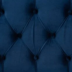 Powell Velvet Fabric Upholstered And PU Leather Ottoman Gold/Blue - Baxton Studio 13 Powell Velvet Fabric Upholstered And PU Leather Ottoman Gold/Blue - Baxton Studio -Home Furniture Shop-Baxton Studio GUEST f4f14b2c 949b 4d30 8579 47ce279aa146