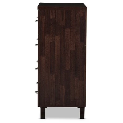 Mayson Modern And Contemporary Wood 4 Drawer Storage Chest Oak Brown Finish - Baxton Studio 4 Mayson Modern And Contemporary Wood 4 Drawer Storage Chest Oak Brown Finish - Baxton Studio - Image 2