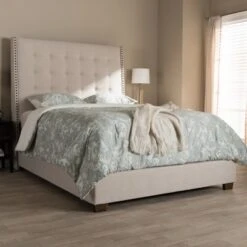 Georgette Modern And Contemporary Fabric Upholstered Bed - Baxton Studio 14 Georgette Modern And Contemporary Fabric Upholstered Bed - Baxton Studio -Home Furniture Shop-Baxton Studio GUEST f52d3f74 9b8e 4a59 b284 f44046294602
