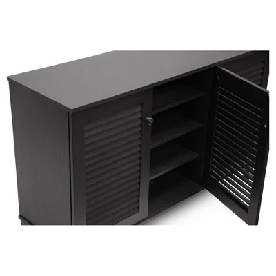 Warren Shoe - Storage Cabinet - Espresso - Baxton Studio 4 Warren Shoe - Storage Cabinet - Espresso - Baxton Studio - Image 2