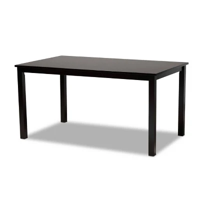 7pc Salem Fabric Upholstered And Wood Dining Set - Baxton Studio 4 7pc Salem Fabric Upholstered And Wood Dining Set - Baxton Studio - Image 2