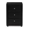 Tessa Faux Leather Upholstered 3 Drawer Nightstand Black - Baxton Studio 1 Tessa Faux Leather Upholstered 3 Drawer Nightstand Black - Baxton Studio -Home Furniture Shop-Baxton Studio GUEST f731bb91 a5f1 4587 b45f fb0d97311c58