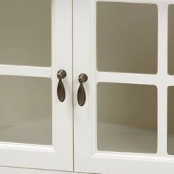 Chauncey Wood And Glass 2 Door Kitchen Cabinet White - Baxton Studio 12 Chauncey Wood And Glass 2 Door Kitchen Cabinet White - Baxton Studio -Home Furniture Shop-Baxton Studio GUEST f747b75f e312 47ce ad94 c7fb5e8125a2