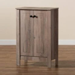 Derek Wood 2 Door Shoe Cabinet-Oak - Baxton Studio -Home Furniture Shop-Baxton Studio GUEST f74e77a0 b56e 4464 903c 680aea751409