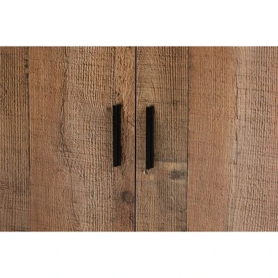 2 Door Cyrille Wood Shoe Cabinet Brown - Baxton Studio 6 2 Door Cyrille Wood Shoe Cabinet Brown - Baxton Studio - Image 4