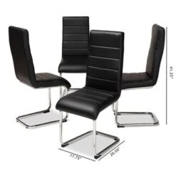 Set Of 4 Marlys Modern And Contemporary Faux Leather Upholstered Dining Chairs - Baxton Studio -Home Furniture Shop-Baxton Studio GUEST f89a22c5 7d56 436a 93c4 a0fabcef6785