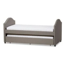 Twin Alessia Modern And Contemporary Fabric Upholstered Daybed With Guest Trundle Bed - Baxton Studio -Home Furniture Shop-Baxton Studio GUEST f8af9bcd 42b6 4f22 a3e7 d7e89079031a