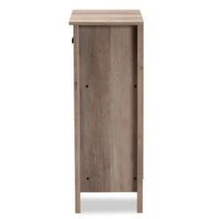 Derek Wood 2 Door Shoe Cabinet-Oak - Baxton Studio -Home Furniture Shop-Baxton Studio GUEST f9dacd36 969c 4c33 9357 6ccff74173c9