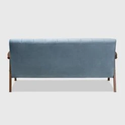 Asta Velvet Upholstered Wood Sofa Light Blue/Walnut - Baxton Studio 12 Asta Velvet Upholstered Wood Sofa Light Blue/Walnut - Baxton Studio -Home Furniture Shop-Baxton Studio GUEST fb0d6e25 e8b5 4ea4 9aca 6a118e115cf5