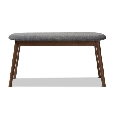 Baxton Studio Easton Mid Century Modern Walnut Finished Wood Fabric Upholstered Bench 3 Baxton Studio Easton Mid Century Modern Walnut Finished Wood Fabric Upholstered Bench