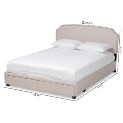 2 Larese Fabric Upholstered Drawer Platform Storage Bed - Baxton Studio -Home Furniture Shop-Baxton Studio GUEST fb96401b 017b 4008 b42c 4229dd22455d