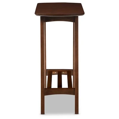 Sacramento Mid-century Modern Scandinavian Style Console Table - Dark Walnut - Baxton Studio 4 Sacramento Mid-century Modern Scandinavian Style Console Table - Dark Walnut - Baxton Studio - Image 2