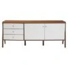 Harlow Mid-century Modern Scandinavian Style Wood Sideboard Storage Cabinet - Walnut/White - Baxton Studio -Home Furniture Shop-Baxton Studio GUEST fcf0cca4 f7b8 4428 9a20 e135d5791e78