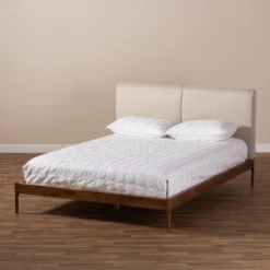 Aveneil Walnut Finished Platform Bed - Baxton Studio -Home Furniture Shop-Baxton Studio GUEST fcf55a68 1fcd 4d39 9a6f 5e3128435d44