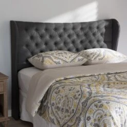 Cadence Modern And Contemporary Fabric Button - Tufted Winged Headboard - Baxton Studio 9 Cadence Modern And Contemporary Fabric Button - Tufted Winged Headboard - Baxton Studio -Home Furniture Shop-Baxton Studio GUEST fd4707f6 c127 47b3 9d6c 43a02c9410a6