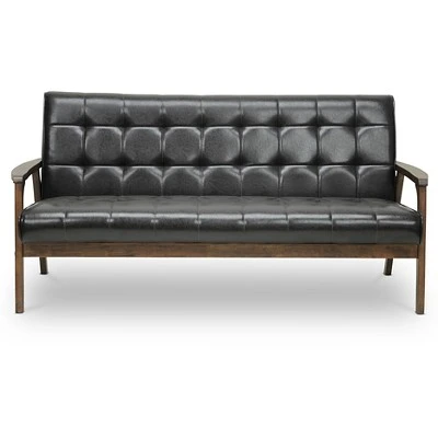 Mid-Century Masterpieces Sofa Brown - Baxton Studio 3 Mid-Century Masterpieces Sofa Brown - Baxton Studio
