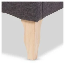 Queen Fannie French Classic Modern Style Polyester Fabric Platform Bed Dark Gray - Baxton Studio -Home Furniture Shop-Baxton Studio GUEST fe9a7e5a 3fe2 4bc4 b3c3 3d3e14a0ba7c