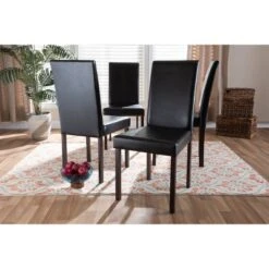 Set Of 4 Andrew Modern Dining Chairs Dark Brown - Baxton Studio -Home Furniture Shop-Baxton Studio GUEST fed748fc dcd9 4ec4 8c29 1a4411260701