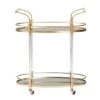 Nakano Metal And Glass 2 Tier Wine Cart Gold/Mirror - Baxton Studio -Home Furniture Shop-Baxton Studio GUEST ffaaeeb5 d8ec 498e b054 76aeb2d6a7e7