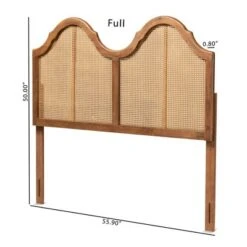 Hazel Vintage Wood And Synthetic Rattan Arched Headboard Walnut - Baxton Studio 14 Hazel Vintage Wood And Synthetic Rattan Arched Headboard Walnut - Baxton Studio -Home Furniture Shop-Baxton Studio GUEST ffdf83a0 23c2 4864 9e9d b892c81424b7